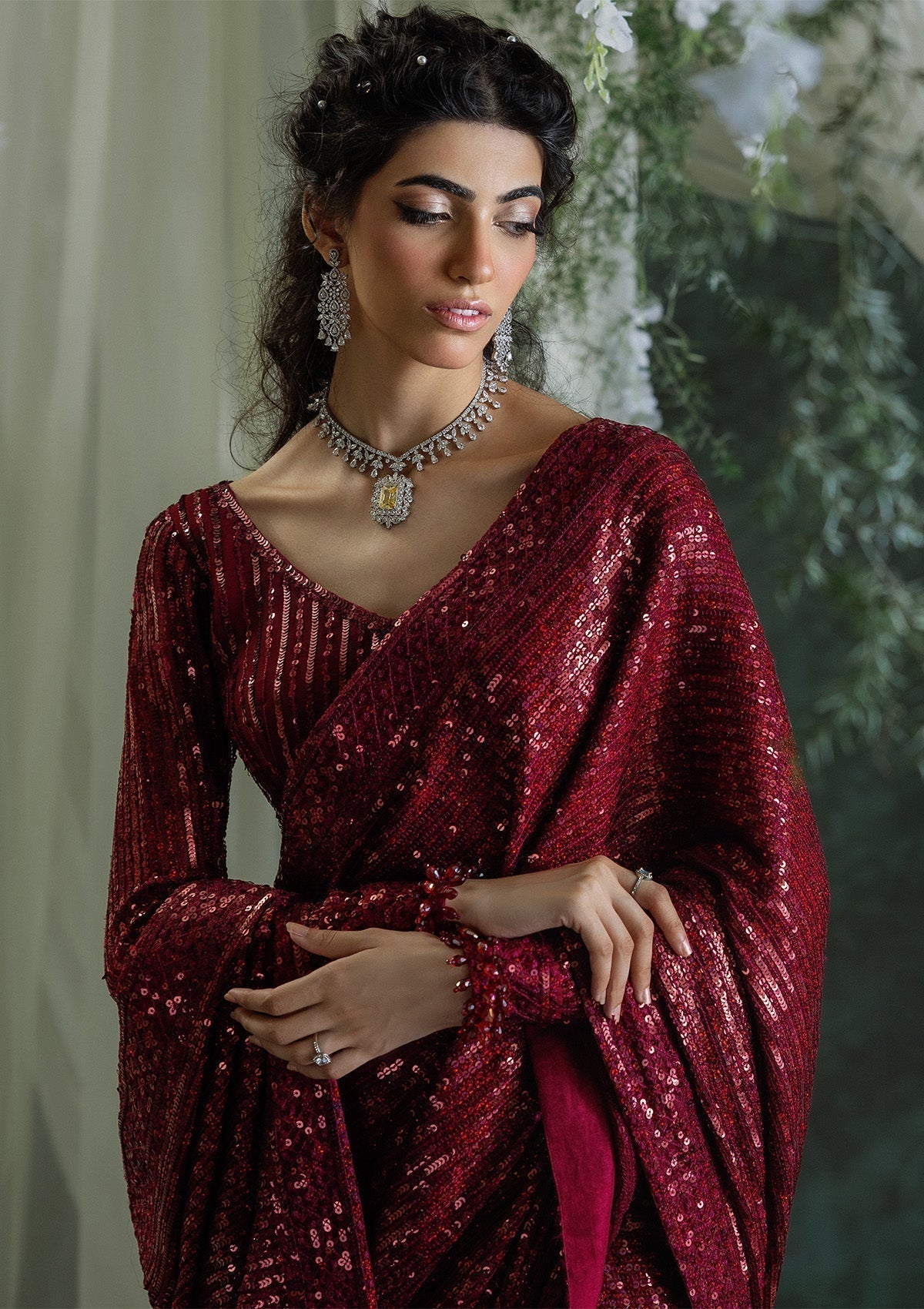 Aik Atelier | Sari Edit 2024 | SARI EDIT '24 VOL. 1 - LOOK 03 - by - Libasekhas UK - Registered Vendor of : Aik Atelier - 100% Original Designer Dresss