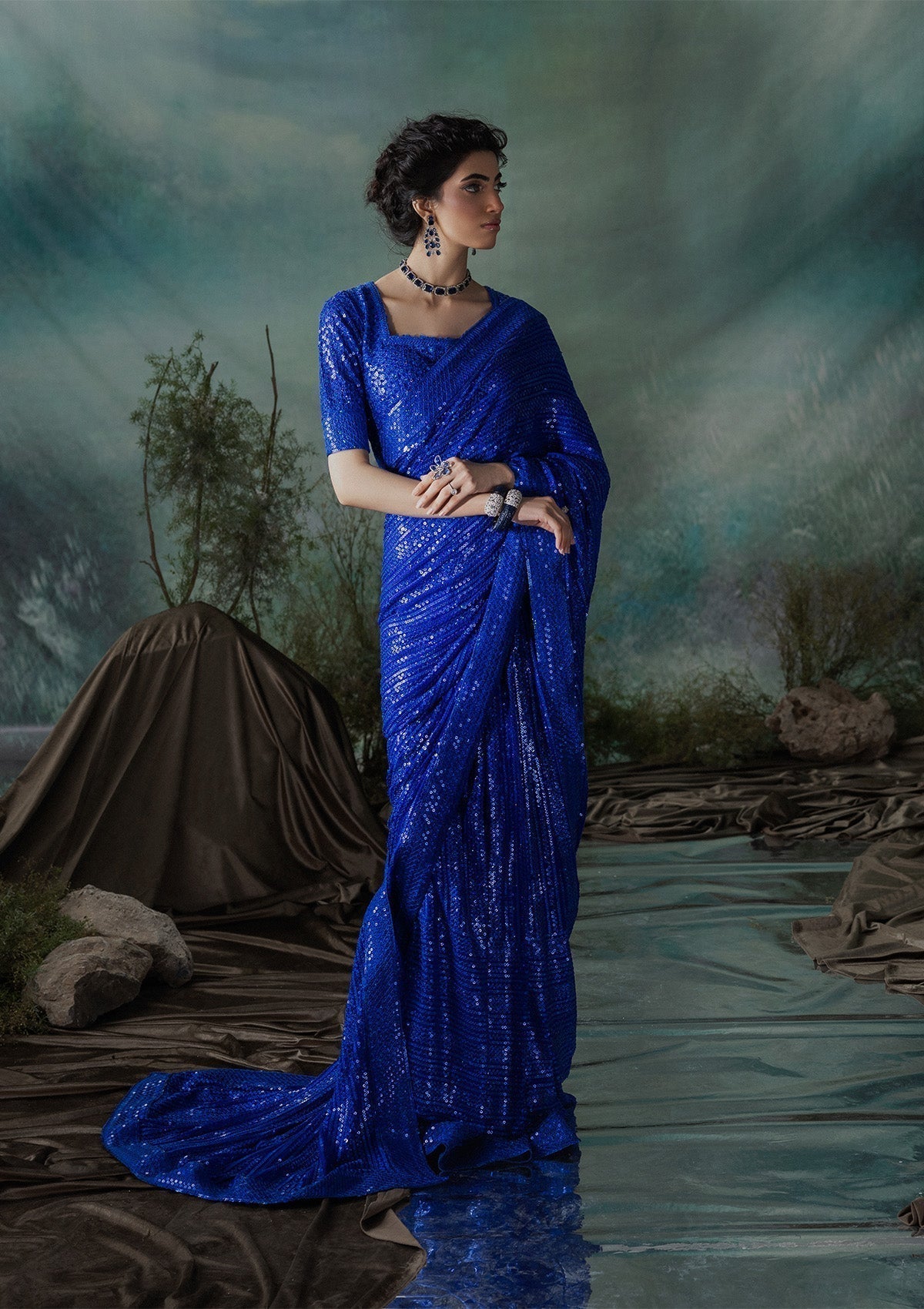 Aik Atelier | Sari Edit 2024 | SARI EDIT '24 VOL. 1 - LOOK 05 - by - Libasekhas UK - Registered Vendor of : Aik Atelier - 100% Original Designer Dresss