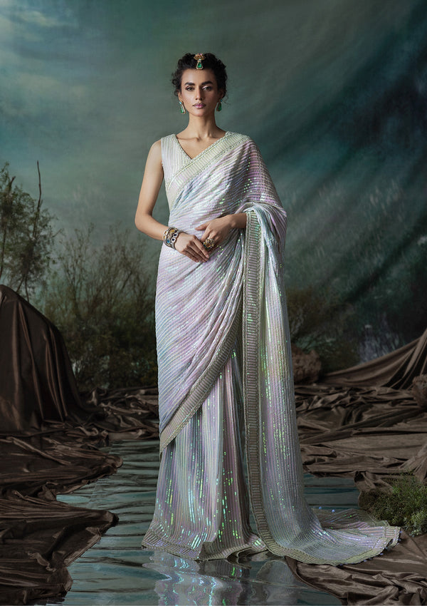 Aik Atelier | Sari Edit 2024 | SARI EDIT '24 VOL. 1 - LOOK 01 - by - Libasekhas UK - Registered Vendor of : Aik Atelier - 100% Original Designer Dresss