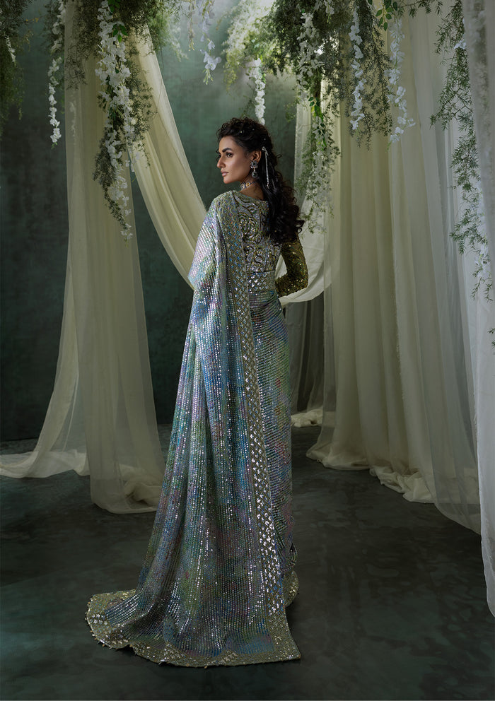 Aik Atelier | Sari Edit 2024 | SARI EDIT '24 VOL. 1 - LOOK 06 - by - Libasekhas UK - Registered Vendor of : Aik Atelier - 100% Original Designer Dresss