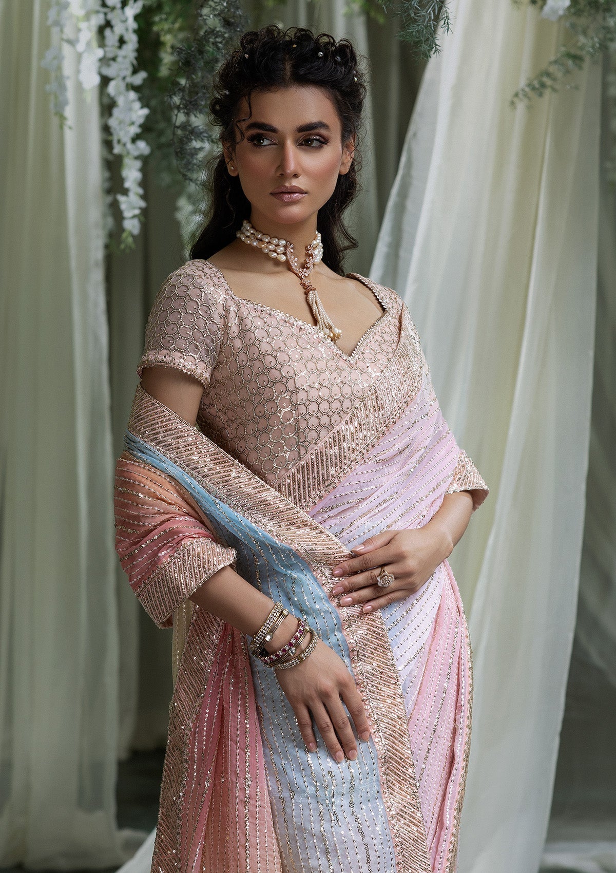 Aik Atelier | Sari Edit 2024 | SARI EDIT '24 VOL. 1 - LOOK 07 - by - Libasekhas UK - Registered Vendor of : Aik Atelier - 100% Original Designer Dresss