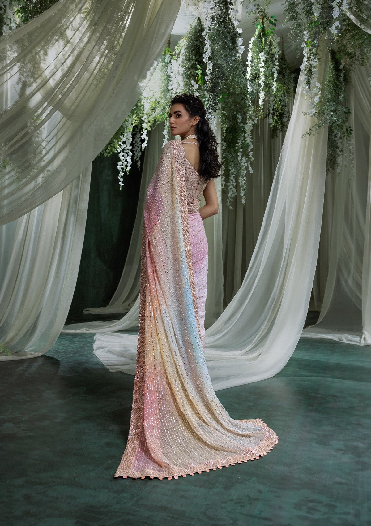 Aik Atelier | Sari Edit 2024 | SARI EDIT '24 VOL. 1 - LOOK 07 - by - Libasekhas UK - Registered Vendor of : Aik Atelier - 100% Original Designer Dresss