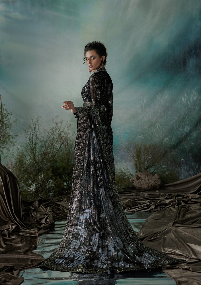 Aik Atelier | Sari Edit 2024 | SARI EDIT '24 VOL. 1 - LOOK 08 - by - Libasekhas UK - Registered Vendor of : Aik Atelier - 100% Original Designer Dresss