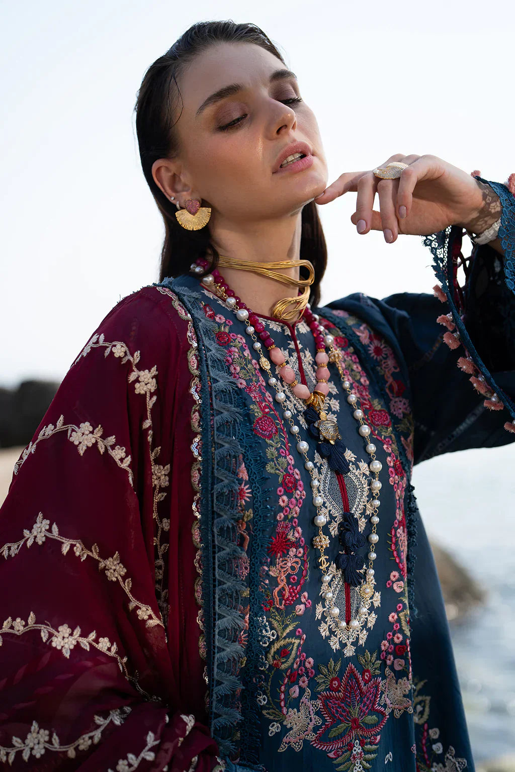 AJR Couture | Alif Signature Luxury Lawn 24 | Ayra - by - Libasekhas UK - Registered Vendor of : AJR Couture - 100% Original Designer Dresss