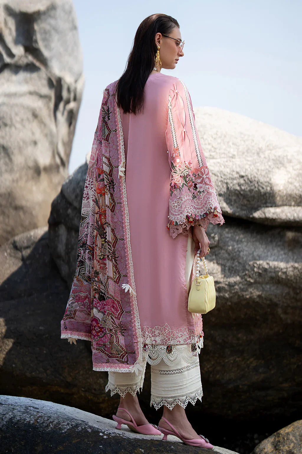 AJR Couture | Alif Signature Luxury Lawn 24 | Rosy - by - Libasekhas UK - Registered Vendor of : AJR Couture - 100% Original Designer Dresss