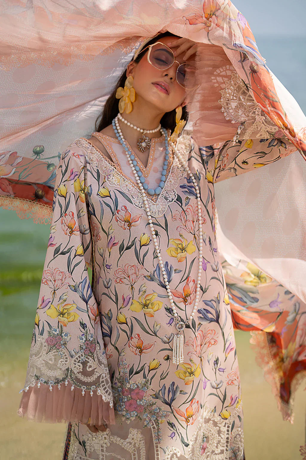 AJR Couture | Alif Signature Luxury Lawn 24 | Blooming - by - Libasekhas UK - Registered Vendor of : AJR Couture - 100% Original Designer Dresss