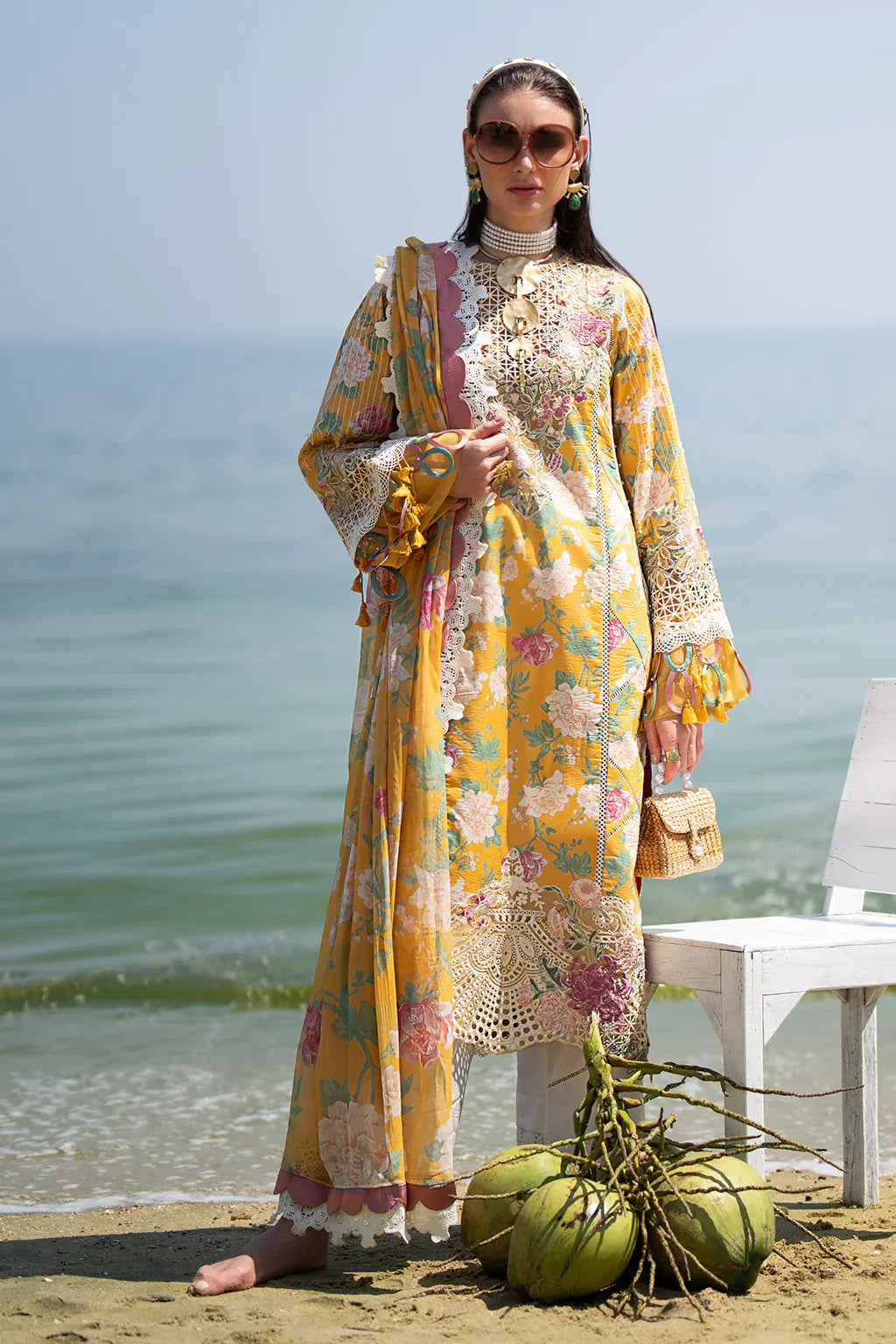 AJR Couture | Alif Signature Luxury Lawn 24 | Sunlit - by - Libasekhas UK - Registered Vendor of : AJR Couture - 100% Original Designer Dresss