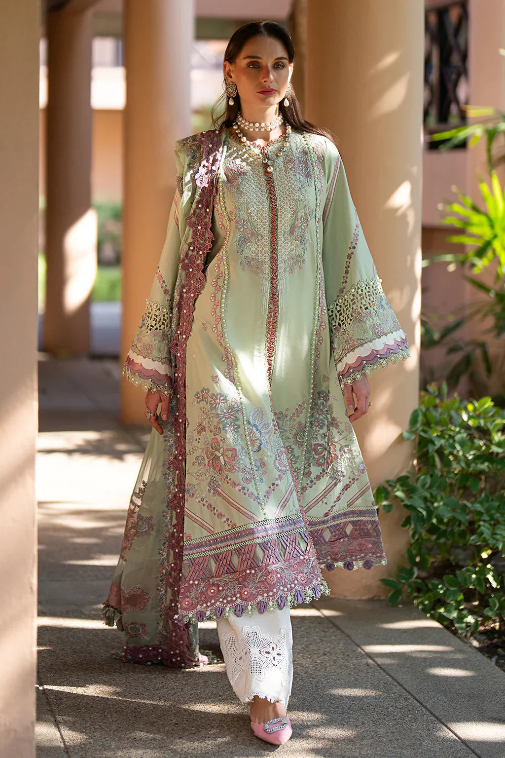 AJR Couture | Alif Signature Luxury Lawn 24 | Aura - by - Libasekhas UK - Registered Vendor of : AJR Couture - 100% Original Designer Dresss