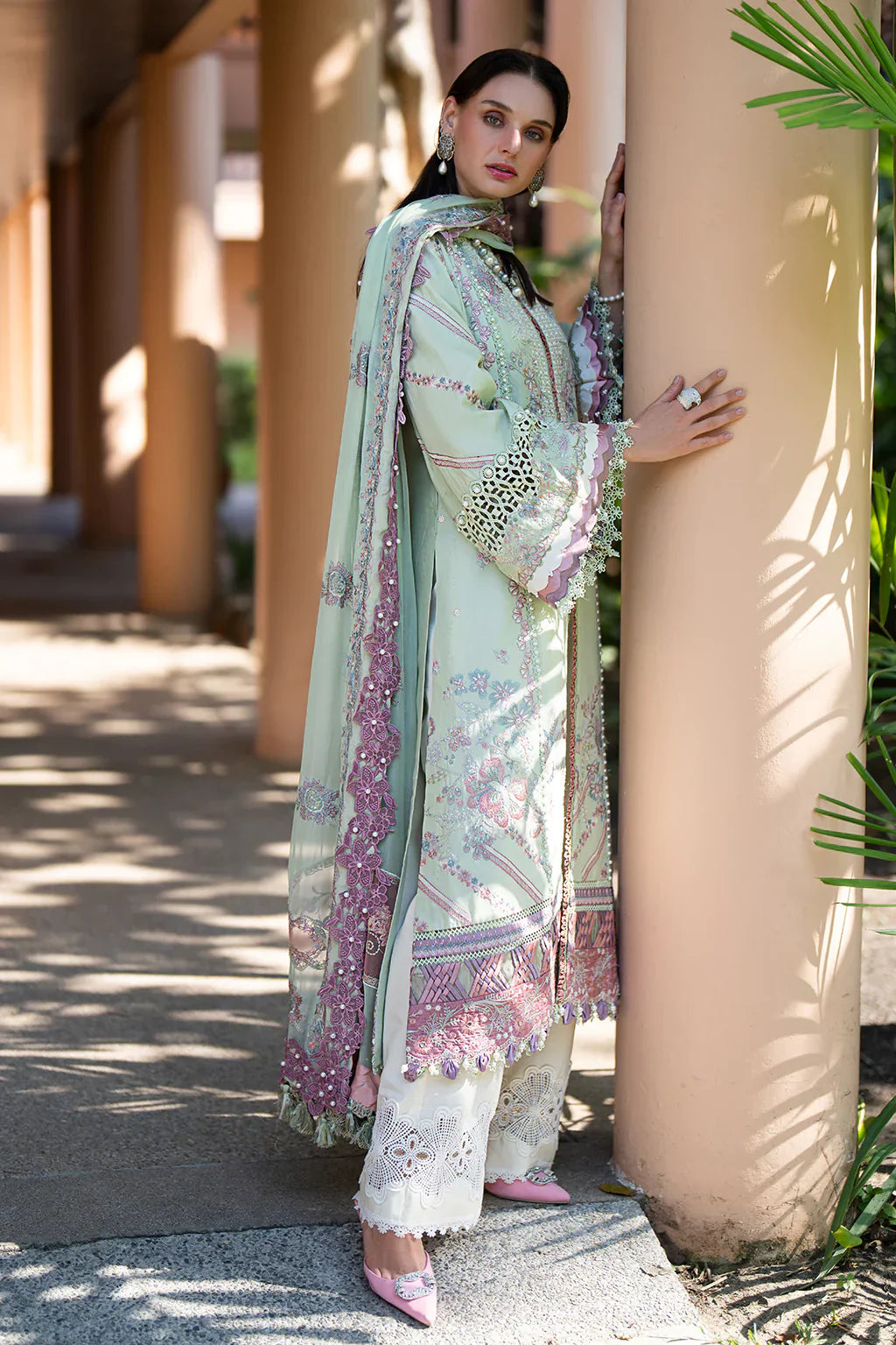 AJR Couture | Alif Signature Luxury Lawn 24 | Aura - by - Libasekhas UK - Registered Vendor of : AJR Couture - 100% Original Designer Dresss