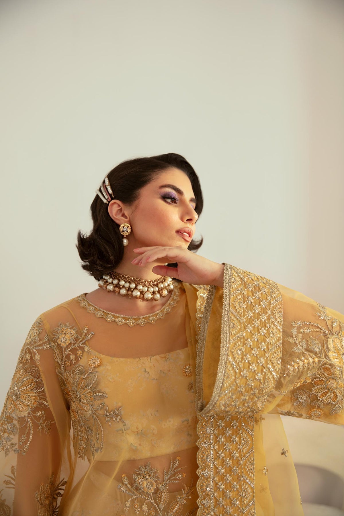 Akbar Aslam | Velora Formal Pret | Fawn - by - Libasekhas UK - Registered Vendor of : Akbar Aslam - 100% Original Designer Dresss