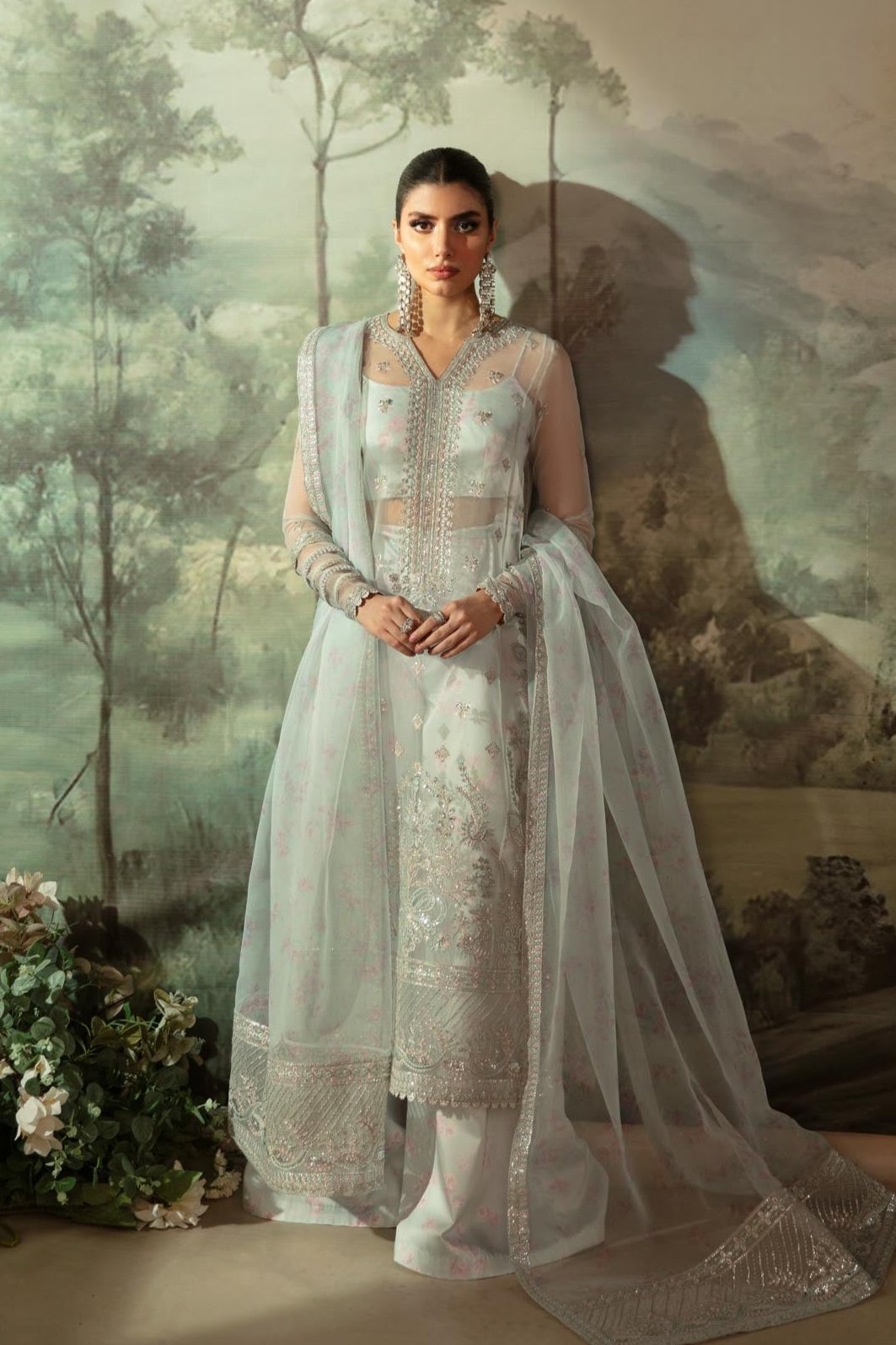 Akbar Aslam | Velora Formal Pret | Ecru - by - Libasekhas UK - Registered Vendor of : Akbar Aslam - 100% Original Designer Dresss
