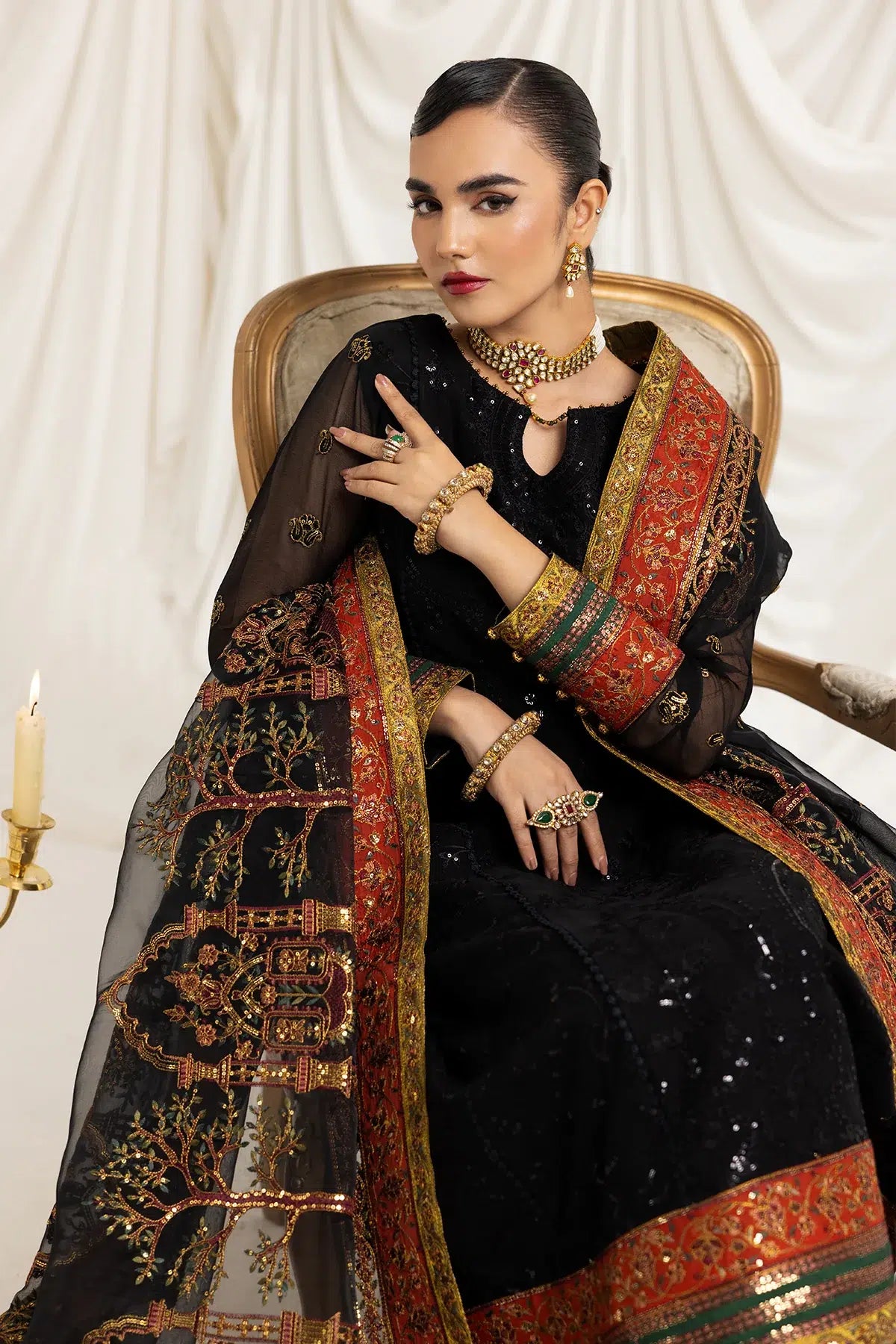 Alizeh | Formals Collection | Mehlika B (BLACK) - by - Libasekhas UK - Registered Vendor of : Alizeh - 100% Original Designer Dresss