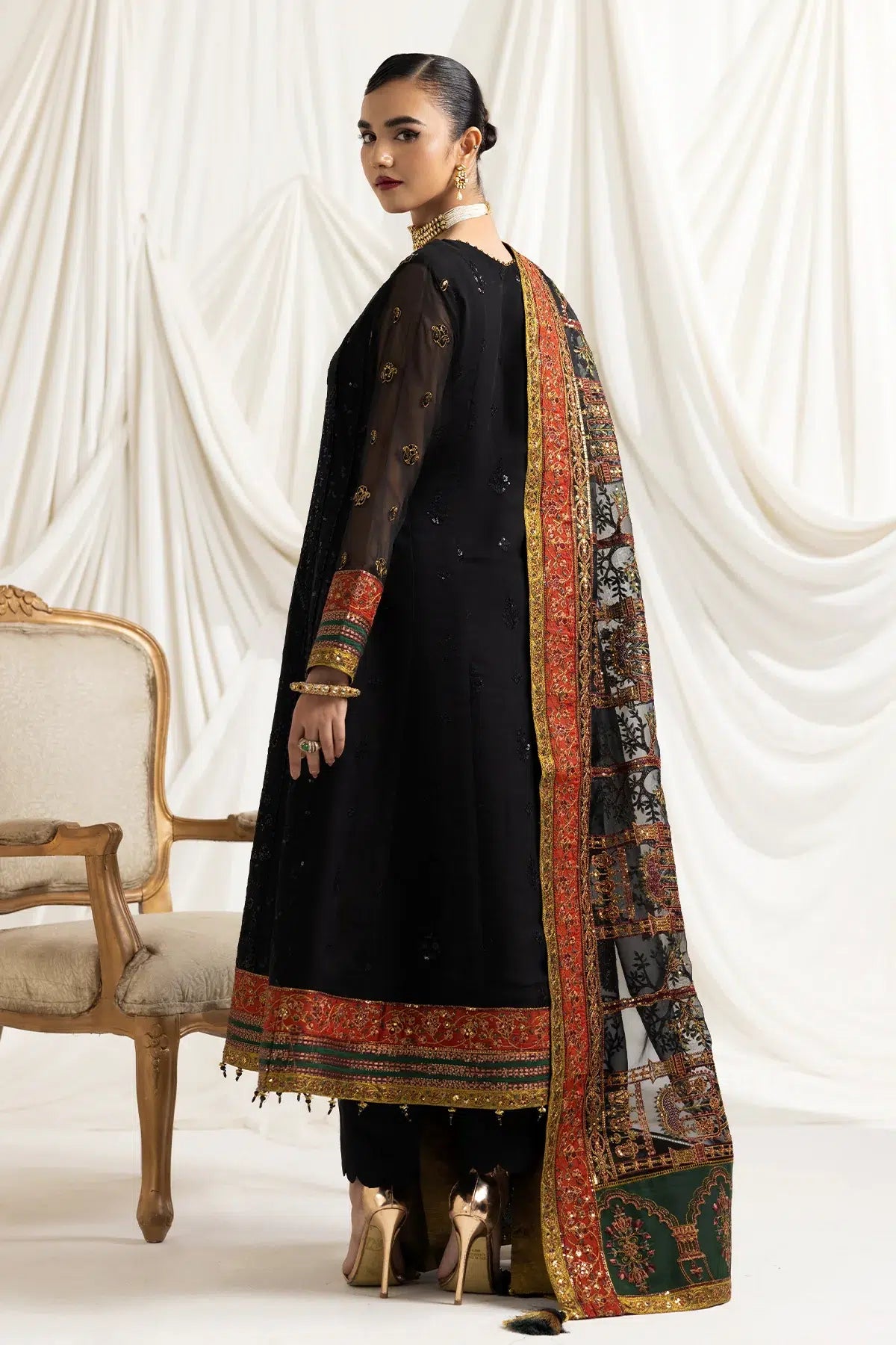 Alizeh | Formals Collection | Mehlika B (BLACK) - by - Libasekhas UK - Registered Vendor of : Alizeh - 100% Original Designer Dresss
