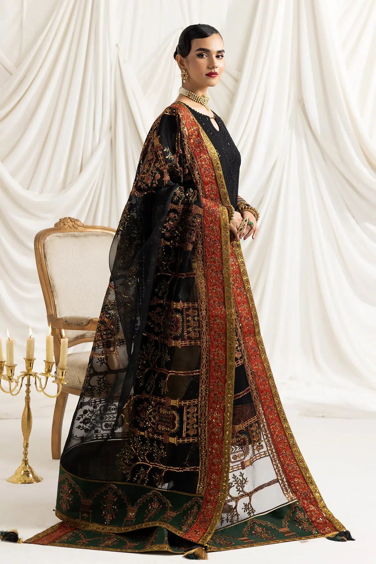 Alizeh | Formals Collection | Mehlika B (BLACK) - by - Libasekhas UK - Registered Vendor of : Alizeh - 100% Original Designer Dresss