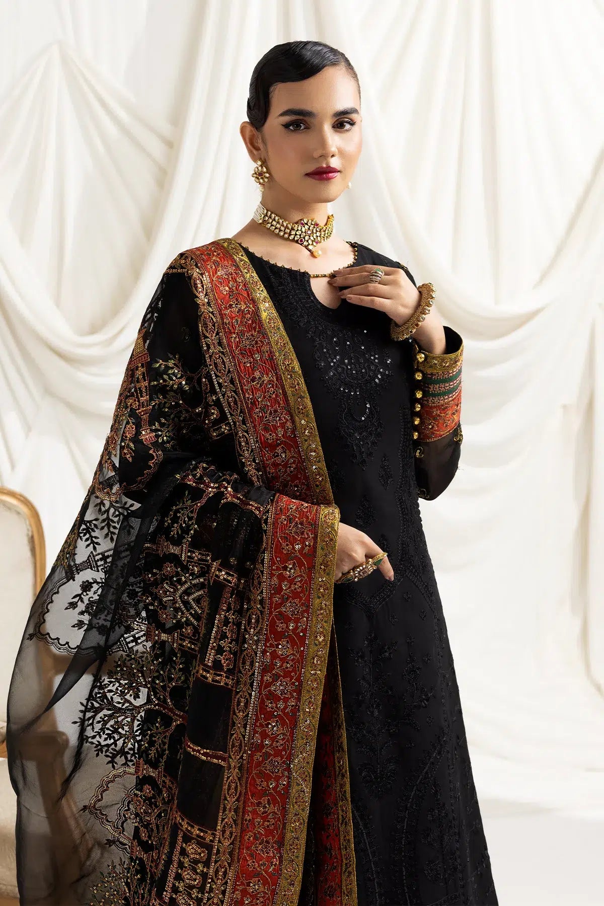 Alizeh | Formals Collection | Mehlika B (BLACK) - by - Libasekhas UK - Registered Vendor of : Alizeh - 100% Original Designer Dresss