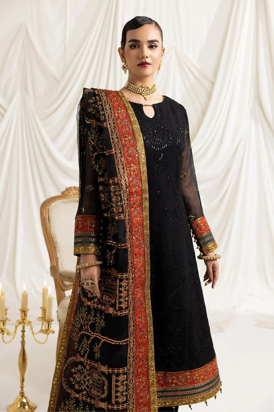 Alizeh | Formals Collection | Mehlika B (BLACK) - by - Libasekhas UK - Registered Vendor of : Alizeh - 100% Original Designer Dresss