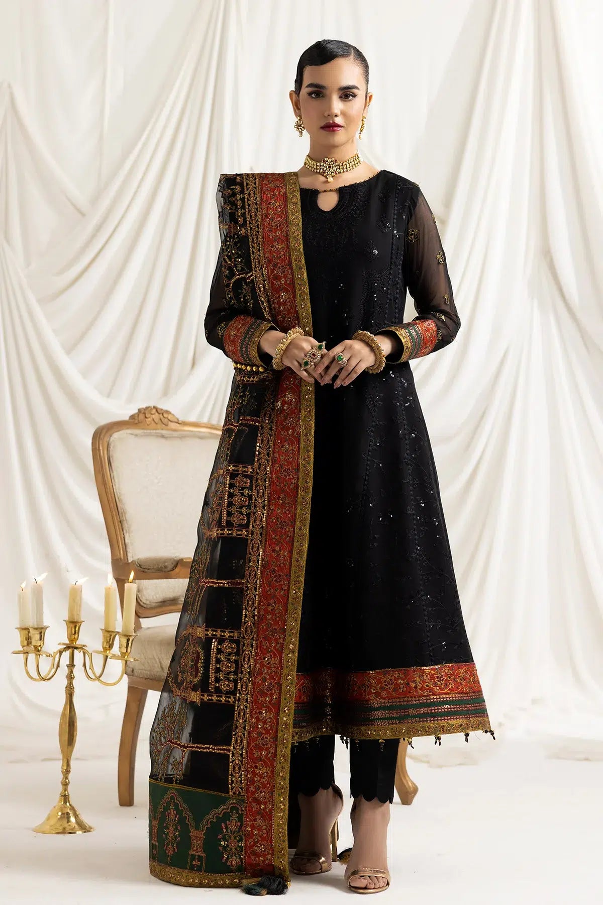 Alizeh | Formals Collection | Mehlika B (BLACK) - by - Libasekhas UK - Registered Vendor of : Alizeh - 100% Original Designer Dresss