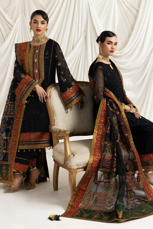 Alizeh | Formals Collection | Mehlika B (BLACK) - by - Libasekhas UK - Registered Vendor of : Alizeh - 100% Original Designer Dresss