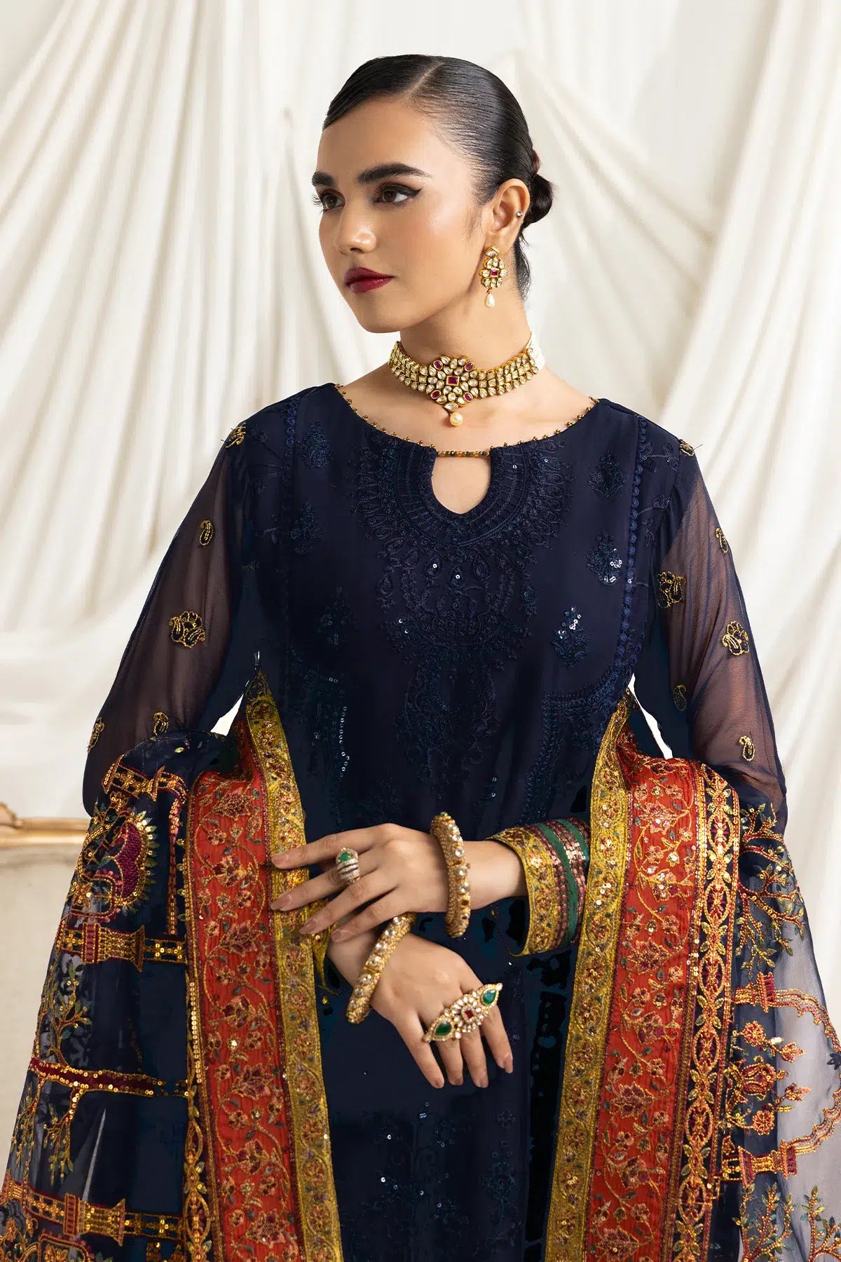 Alizeh | Formals Collection | Mehlika C (BLUE) - by - Libasekhas UK - Registered Vendor of : Alizeh - 100% Original Designer Dresss