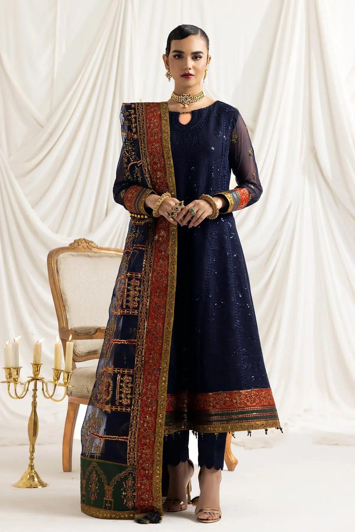 Alizeh | Formals Collection | Mehlika C (BLUE) - by - Libasekhas UK - Registered Vendor of : Alizeh - 100% Original Designer Dresss
