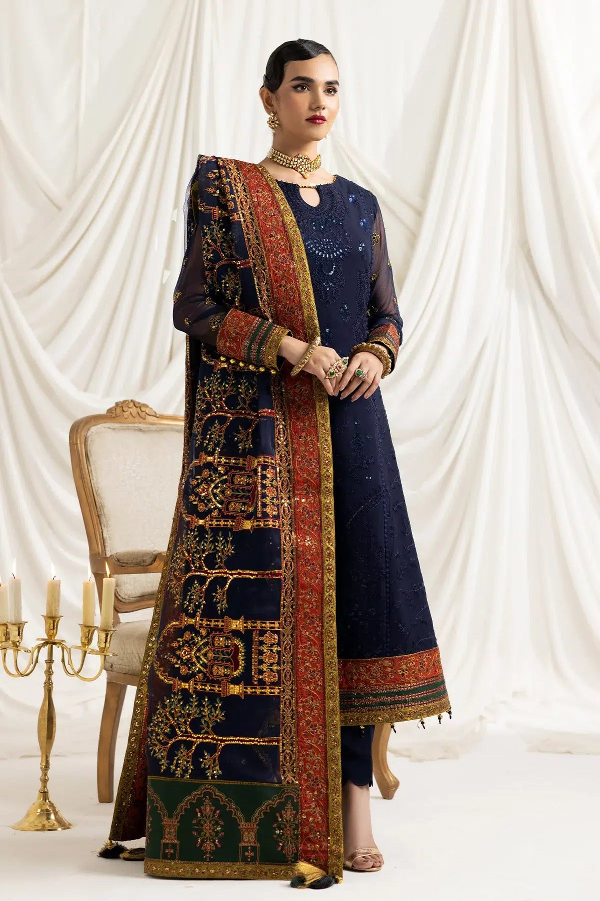 Alizeh | Formals Collection | Mehlika C (BLUE) - by - Libasekhas UK - Registered Vendor of : Alizeh - 100% Original Designer Dresss