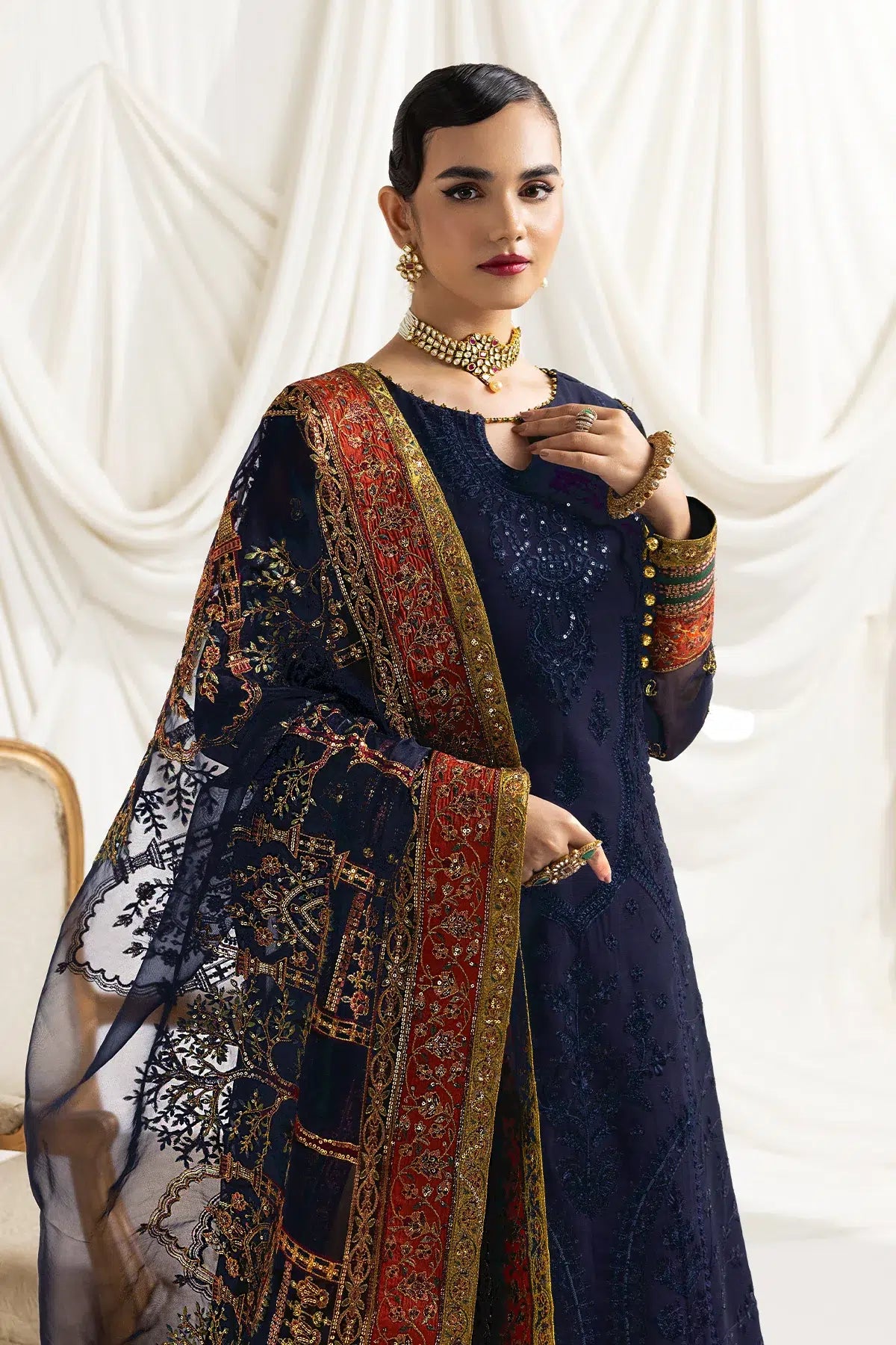 Alizeh | Formals Collection | Mehlika C (BLUE) - by - Libasekhas UK - Registered Vendor of : Alizeh - 100% Original Designer Dresss