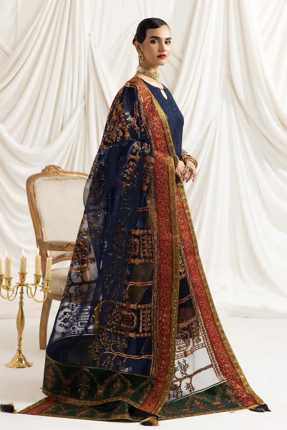 Alizeh | Formals Collection | Mehlika C (BLUE) - by - Libasekhas UK - Registered Vendor of : Alizeh - 100% Original Designer Dresss