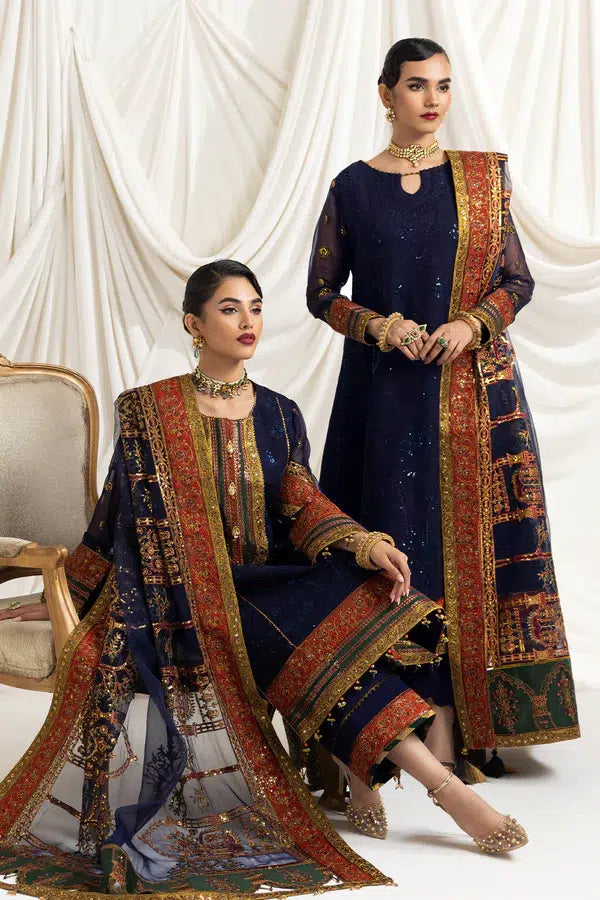 Alizeh | Formals Collection | Mehlika C (BLUE) - by - Libasekhas UK - Registered Vendor of : Alizeh - 100% Original Designer Dresss