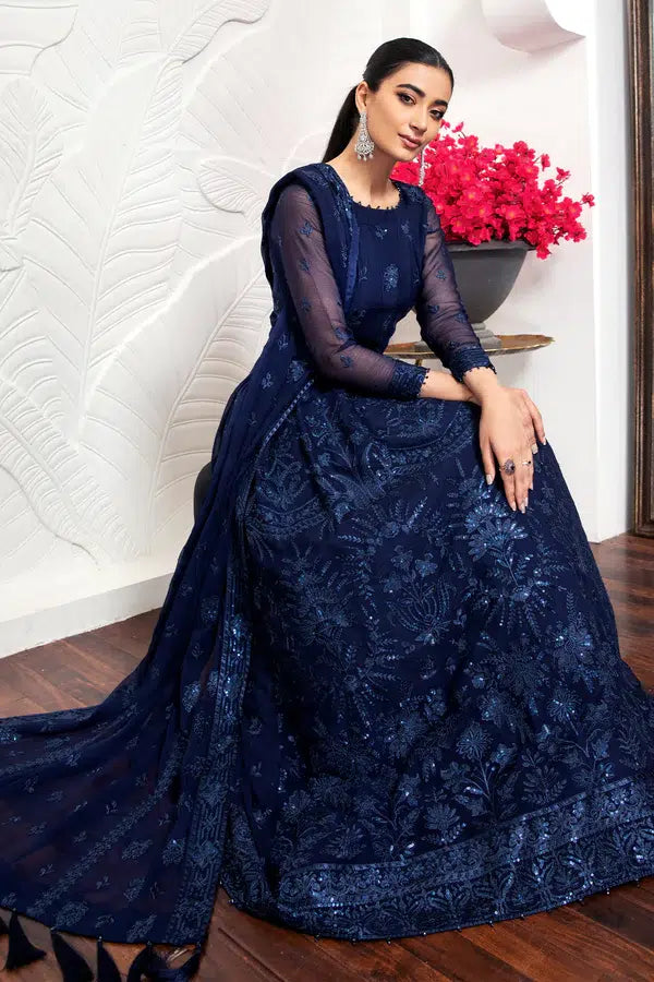 Alizeh | Formals Collection | Glace Blue - by - Libasekhas UK - Registered Vendor of : Alizeh - 100% Original Designer Dresss