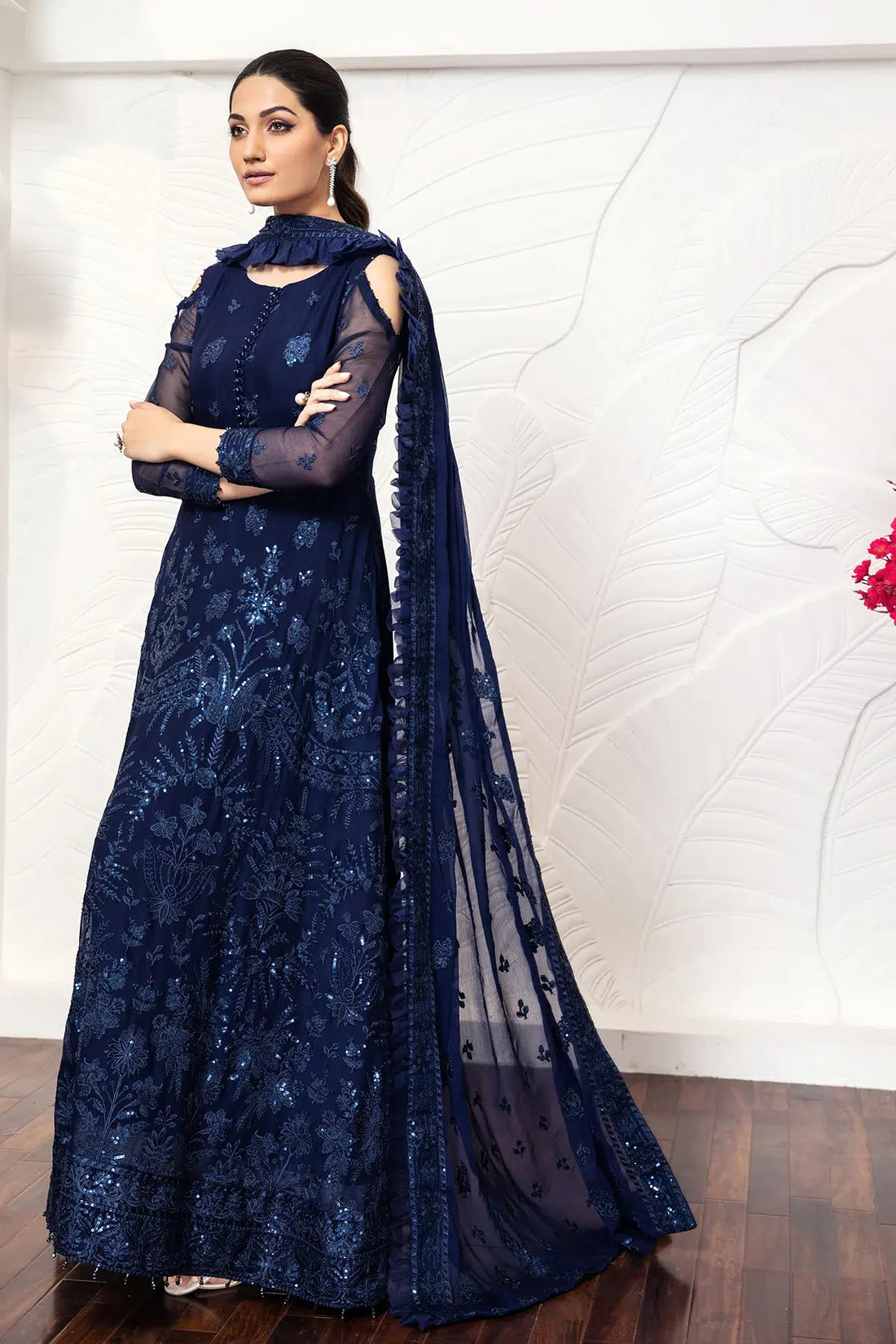 Alizeh | Formals Collection | Glace Blue - by - Libasekhas UK - Registered Vendor of : Alizeh - 100% Original Designer Dresss