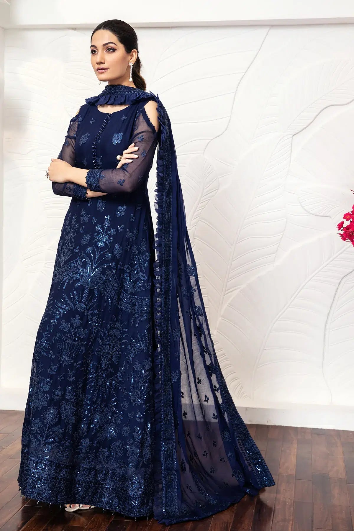 Alizeh | Formals Collection | Glace Blue - by - Libasekhas UK - Registered Vendor of : Alizeh - 100% Original Designer Dresss