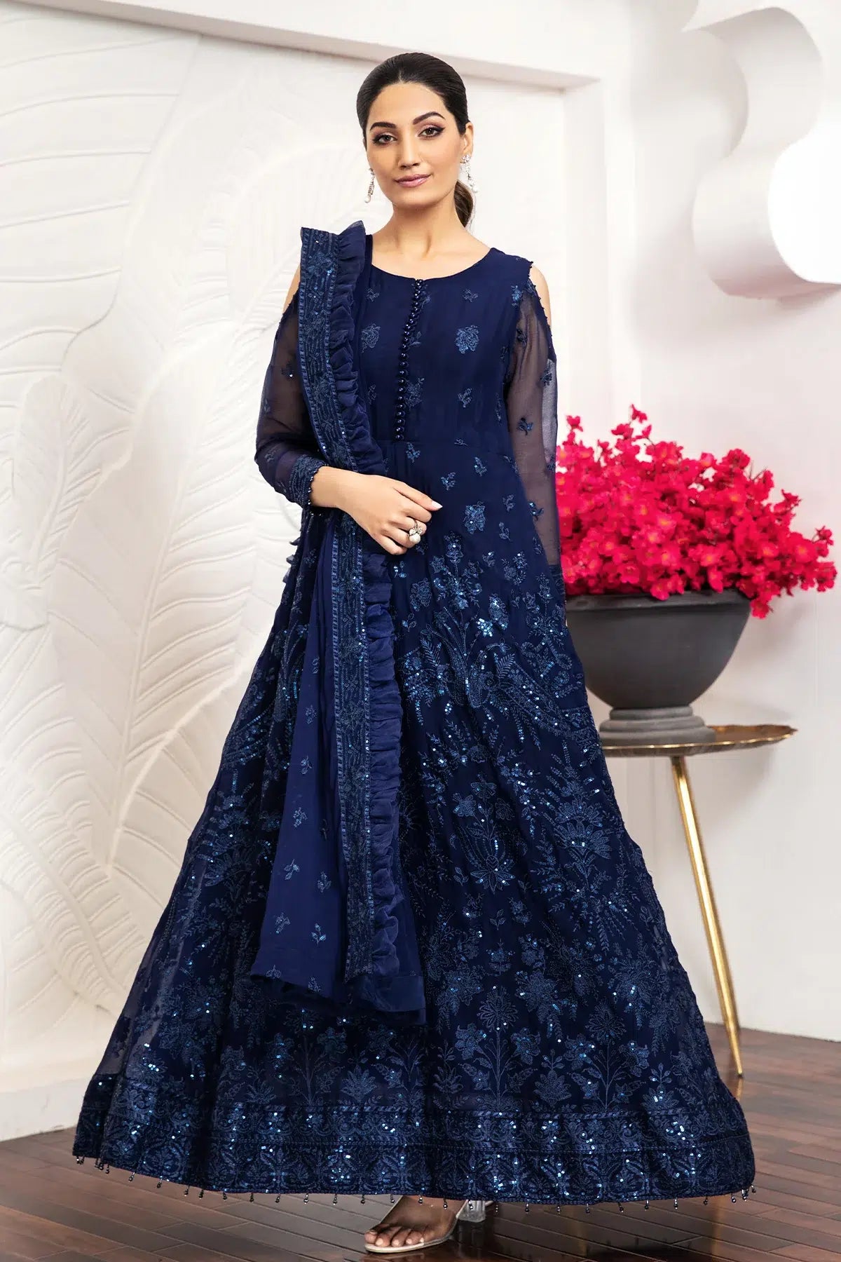 Alizeh | Formals Collection | Glace Blue - by - Libasekhas UK - Registered Vendor of : Alizeh - 100% Original Designer Dresss