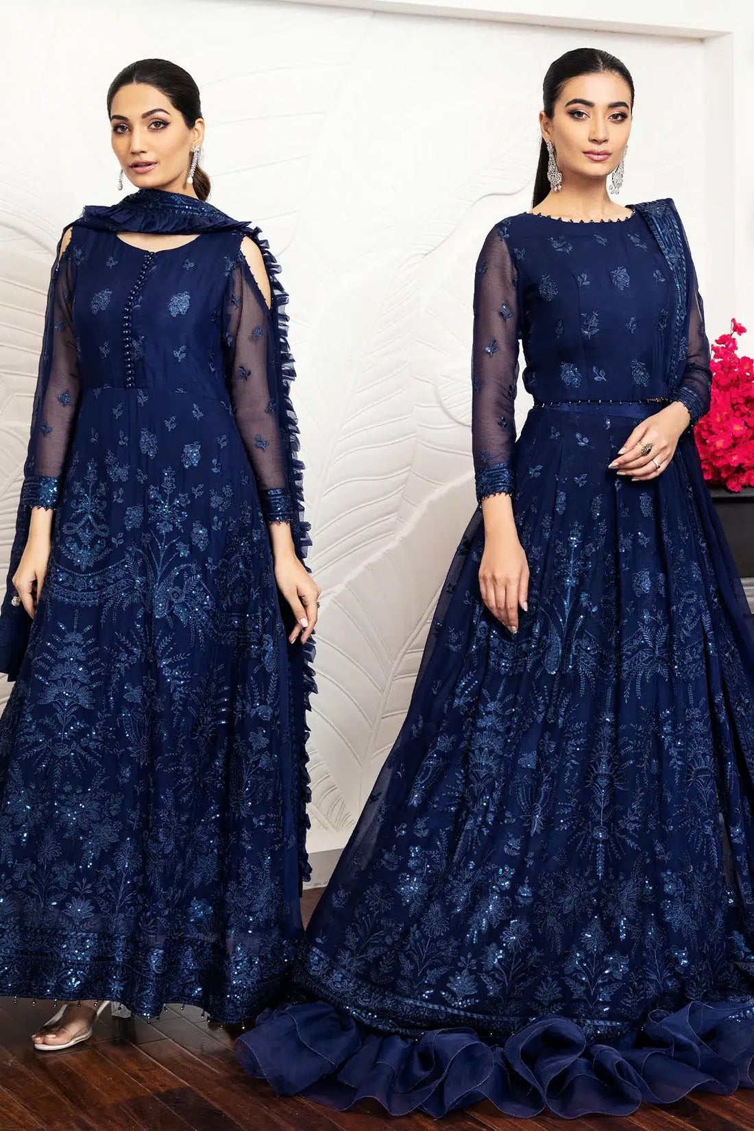 Alizeh | Formals Collection | Glace Blue - by - Libasekhas UK - Registered Vendor of : Alizeh - 100% Original Designer Dresss