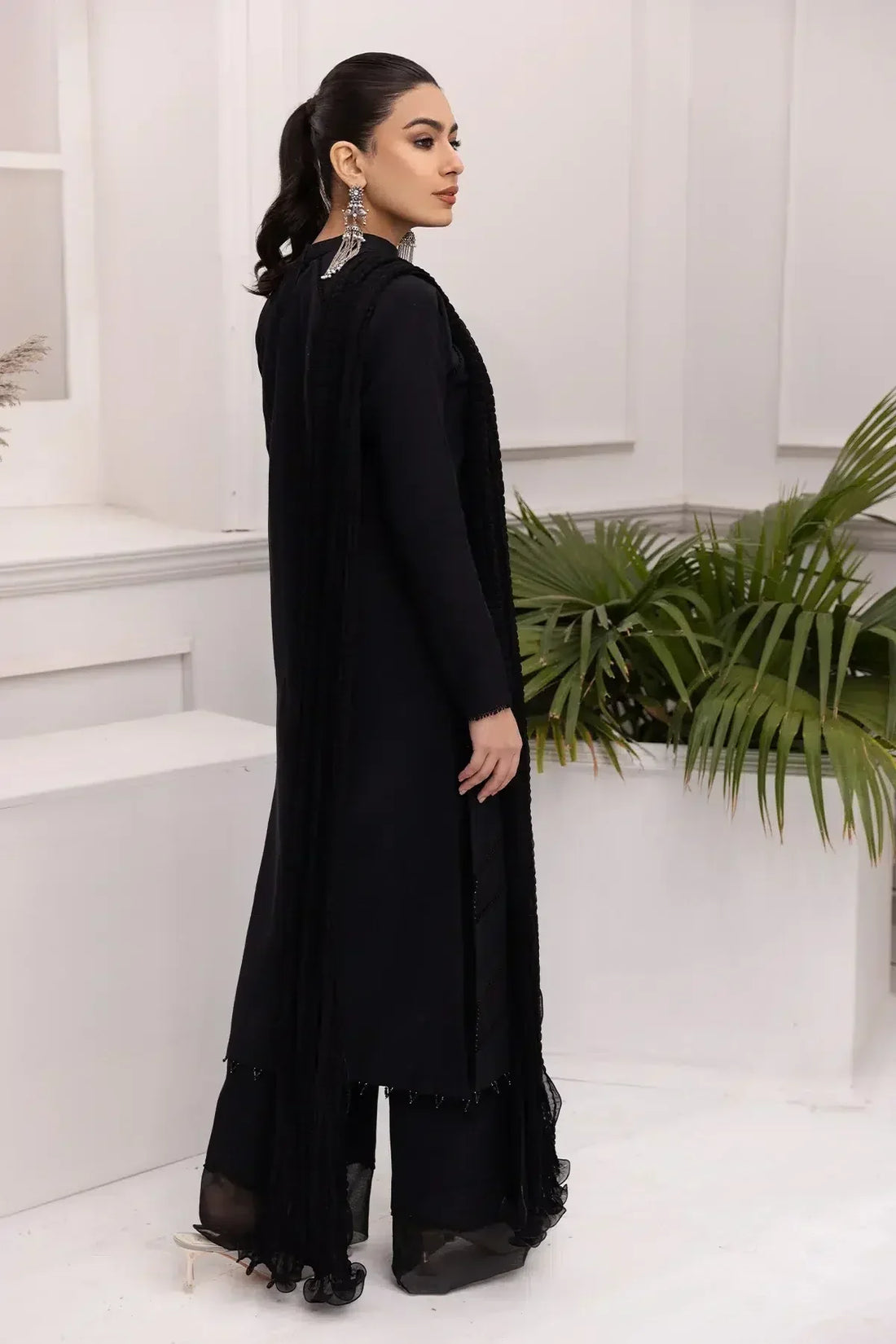Alizeh | Formals Collection | Black Dress 3 piece - RTW1004 - by - Libasekhas UK - Registered Vendor of : Alizeh - 100% Original Designer Dresss
