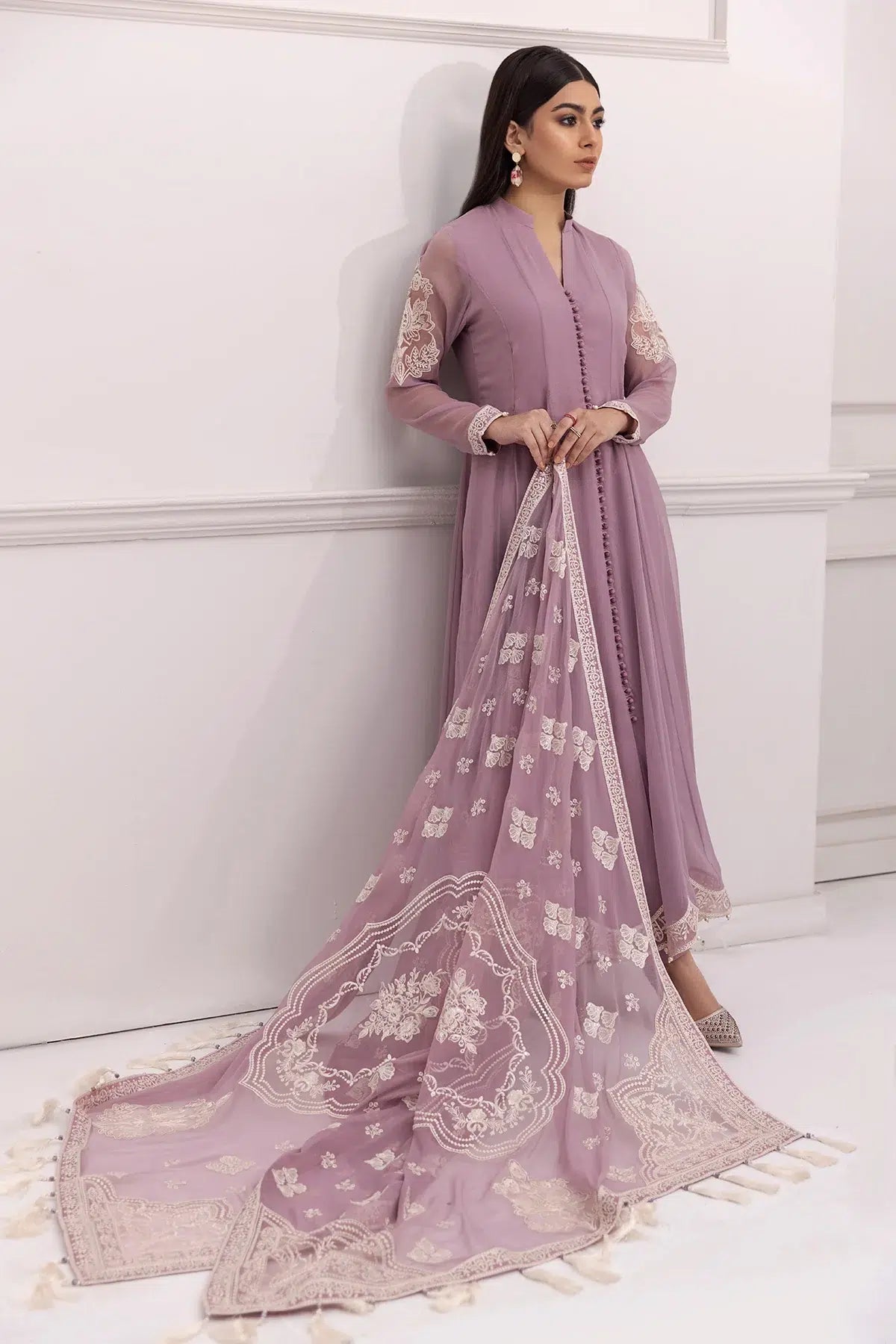 Alizeh | Formals Collection | Lilac Dress 3 piece - RTW1006 - by - Libasekhas UK - Registered Vendor of : Alizeh - 100% Original Designer Dresss