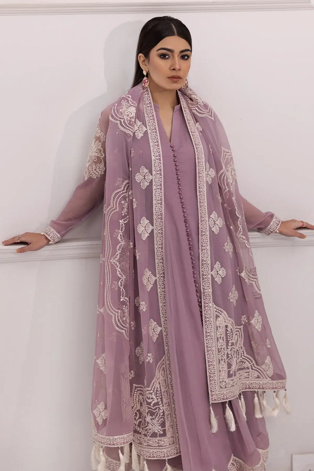 Alizeh | Formals Collection | Lilac Dress 3 piece - RTW1006 - by - Libasekhas UK - Registered Vendor of : Alizeh - 100% Original Designer Dresss