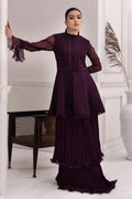 Alizeh | Formals Collection | Purple Frock 2 piece - RTW1001 - by - Libasekhas UK - Registered Vendor of : Alizeh - 100% Original Designer Dresss