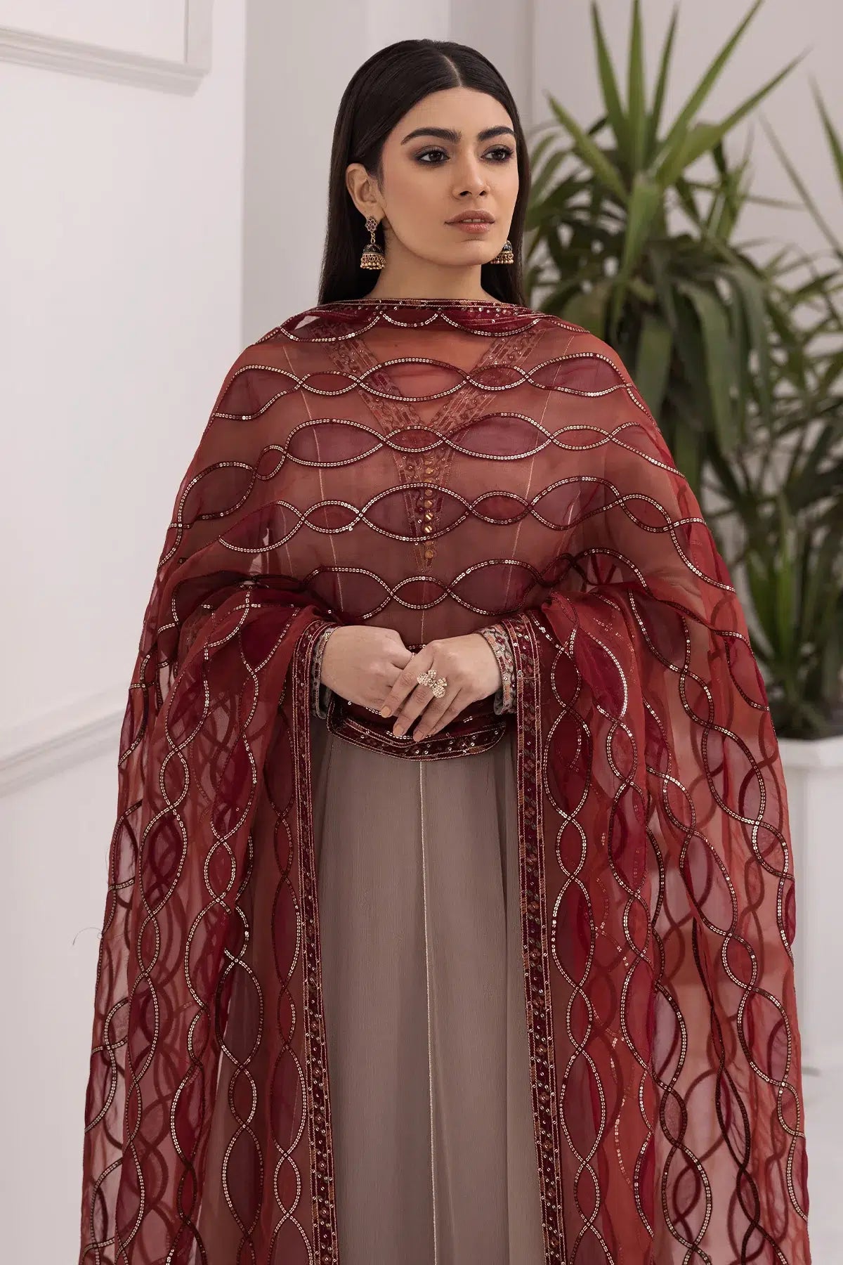 Alizeh | Formals Collection | Beige Dress 3 piece - RTW1010 - by - Libasekhas UK - Registered Vendor of : Alizeh - 100% Original Designer Dresss