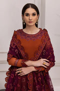 Alizeh | Formals Collection | Rust Dress 3 piece - RTW1011 - by - Libasekhas UK - Registered Vendor of : Alizeh - 100% Original Designer Dresss