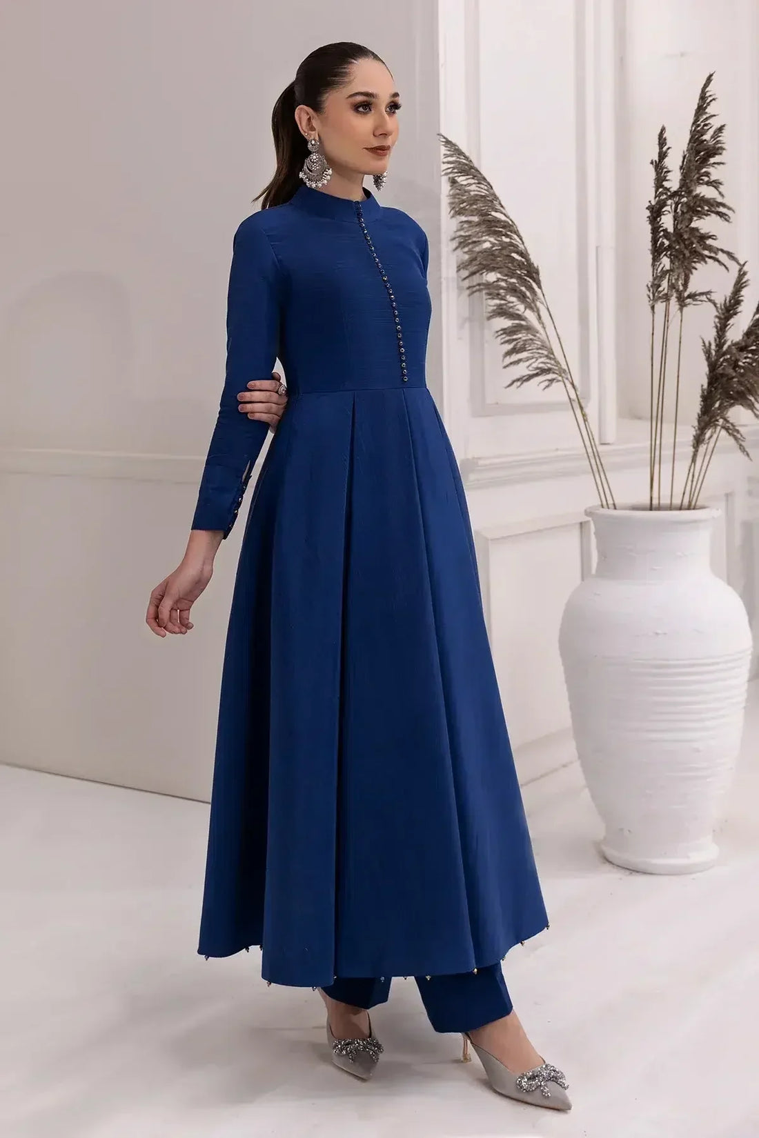 Alizeh | Formals Collection | Royal Blue Dress 3 piece - RTW1002 - by - Libasekhas UK - Registered Vendor of : Alizeh - 100% Original Designer Dresss