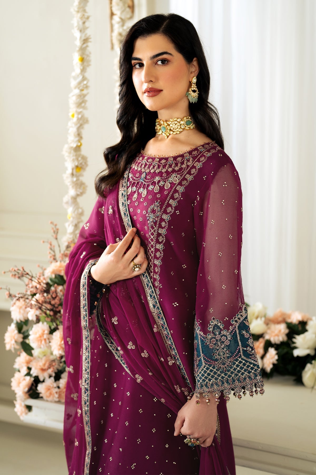 Alizeh | Selene Luxury Chiffon Collection 25 | AF-PS-8001-Rosie - by - Libasekhas UK - Registered Vendor of : Alizeh - 100% Original Designer Dresss