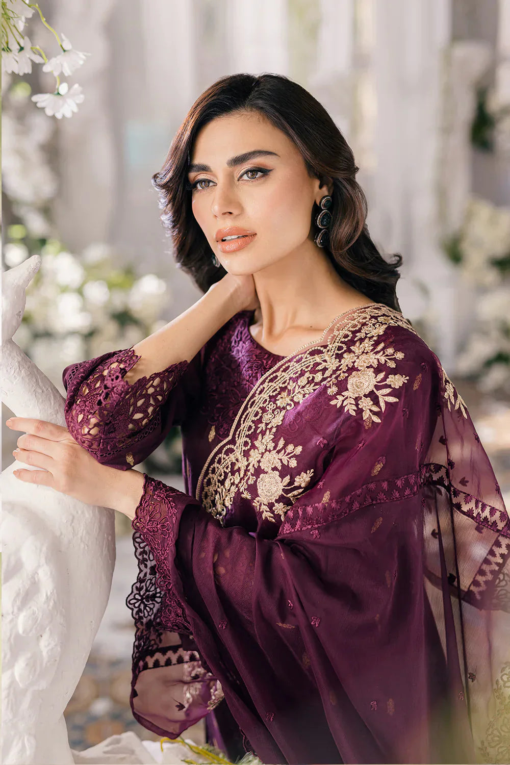 Azure | Ensembles Embroidered Formals | Almandine - by - Libasekhas UK - Registered Vendor of : Azure - 100% Original Designer Dresss