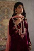 Sana Abbas | Velvet Formals | AMETHYST - by - Libasekhas UK - Registered Vendor of : Sana Abbas - 100% Original Designer Dresss