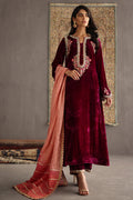 Sana Abbas | Velvet Formals | AMETHYST - by - Libasekhas UK - Registered Vendor of : Sana Abbas - 100% Original Designer Dresss
