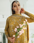 Maryum n Maria | Freesia Ariya Formals | SW23-510 - Ocher - Laleh - by - Libasekhas UK - Registered Vendor of : Maryam N Maria - 100% Original Designer Dresss