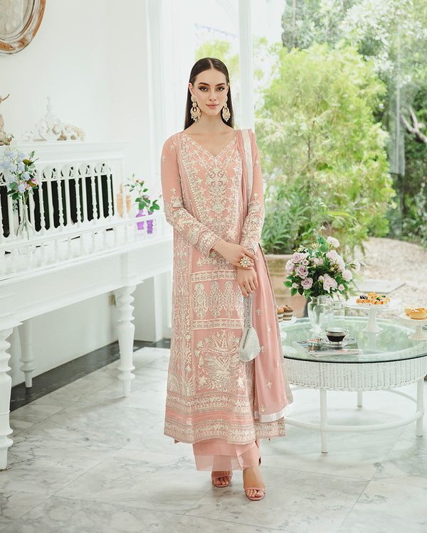 Maryum n Maria | Freesia Ariya Formals | SW23-503 - Pink Nude - Negar - by - Libasekhas UK - Registered Vendor of : Maryam N Maria - 100% Original Designer Dresss