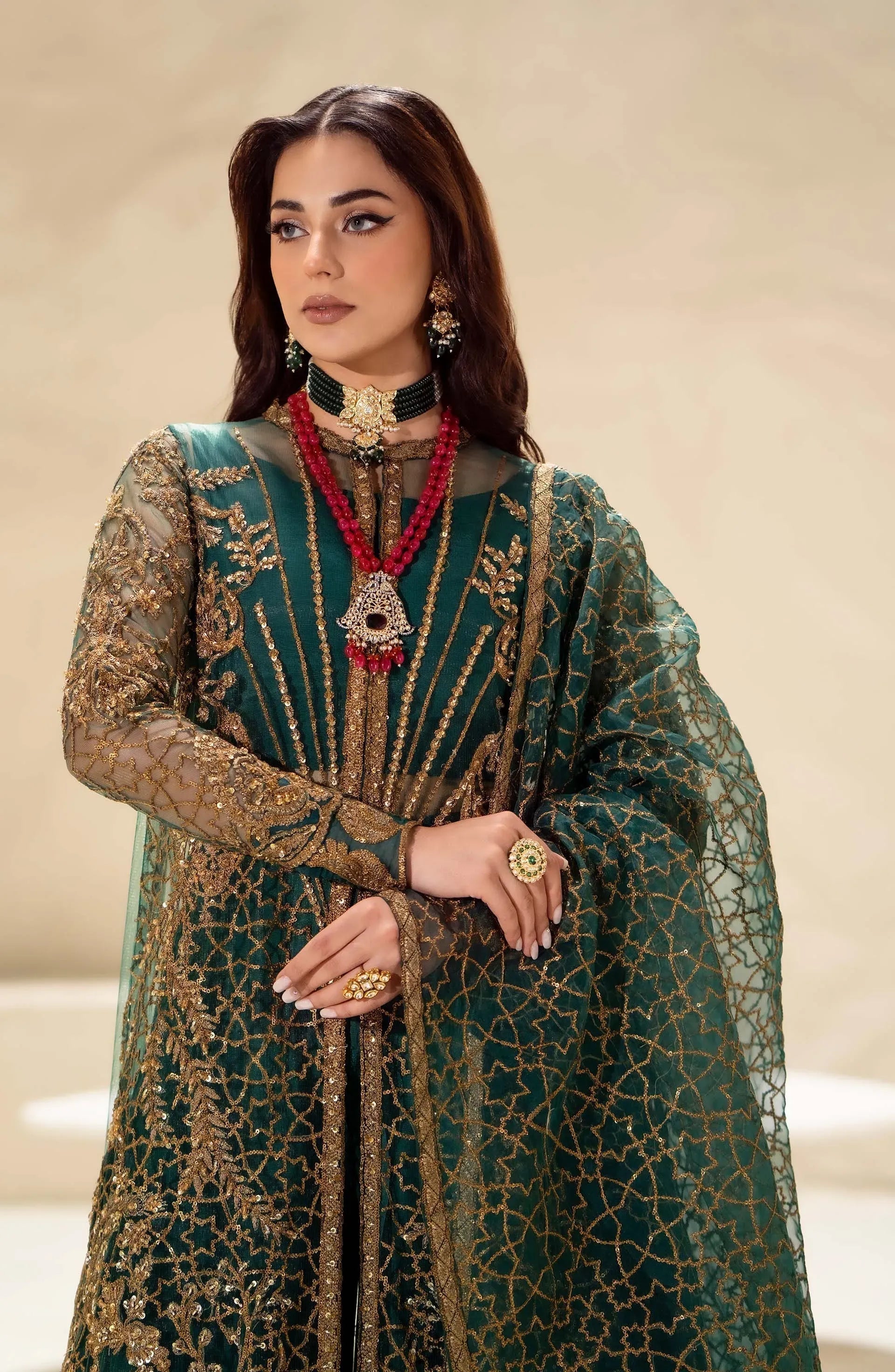 Maryum N Maria | Luxury Formals | LALEH-MW24-566 - by - Libasekhas UK - Registered Vendor of : Maryum N Maria - 100% Original Designer Dresss