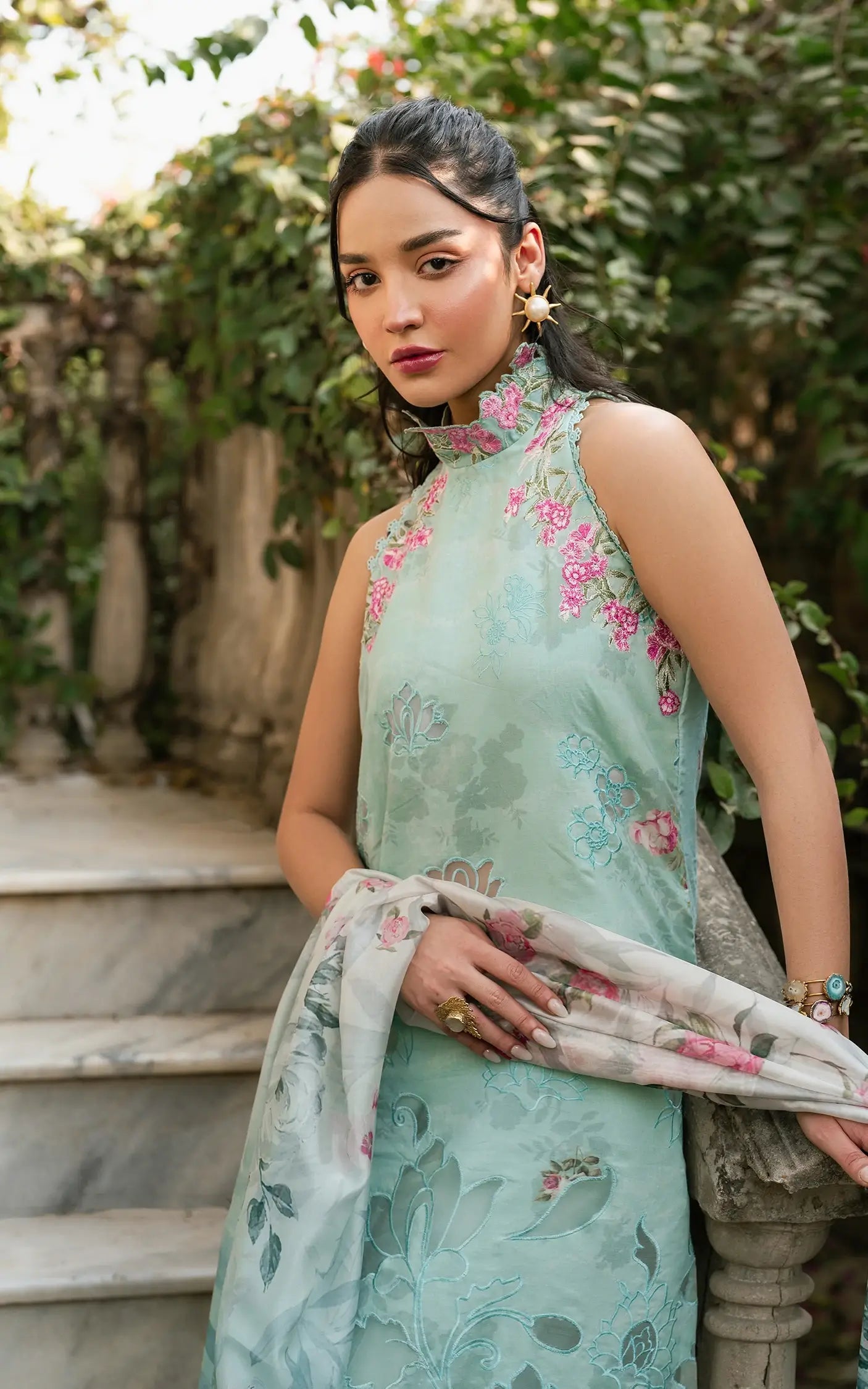 Asifa and Nabeel | Gulkari Summer 25 | Pastel Grove (GKL-07) - by - Libasekhas UK - Registered Vendor of : Asifa and Nabeel - 100% Original Designer Dresss