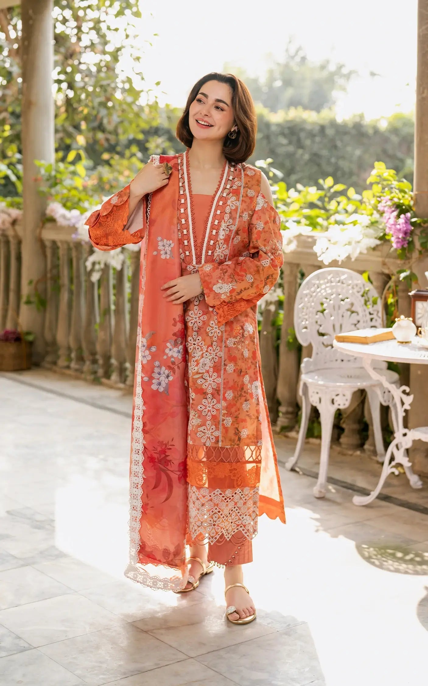 Asifa and Nabeel | Gulkari Summer 25 | Citrus Glow (GKL-08) - by - Libasekhas UK - Registered Vendor of : Asifa and Nabeel - 100% Original Designer Dresss