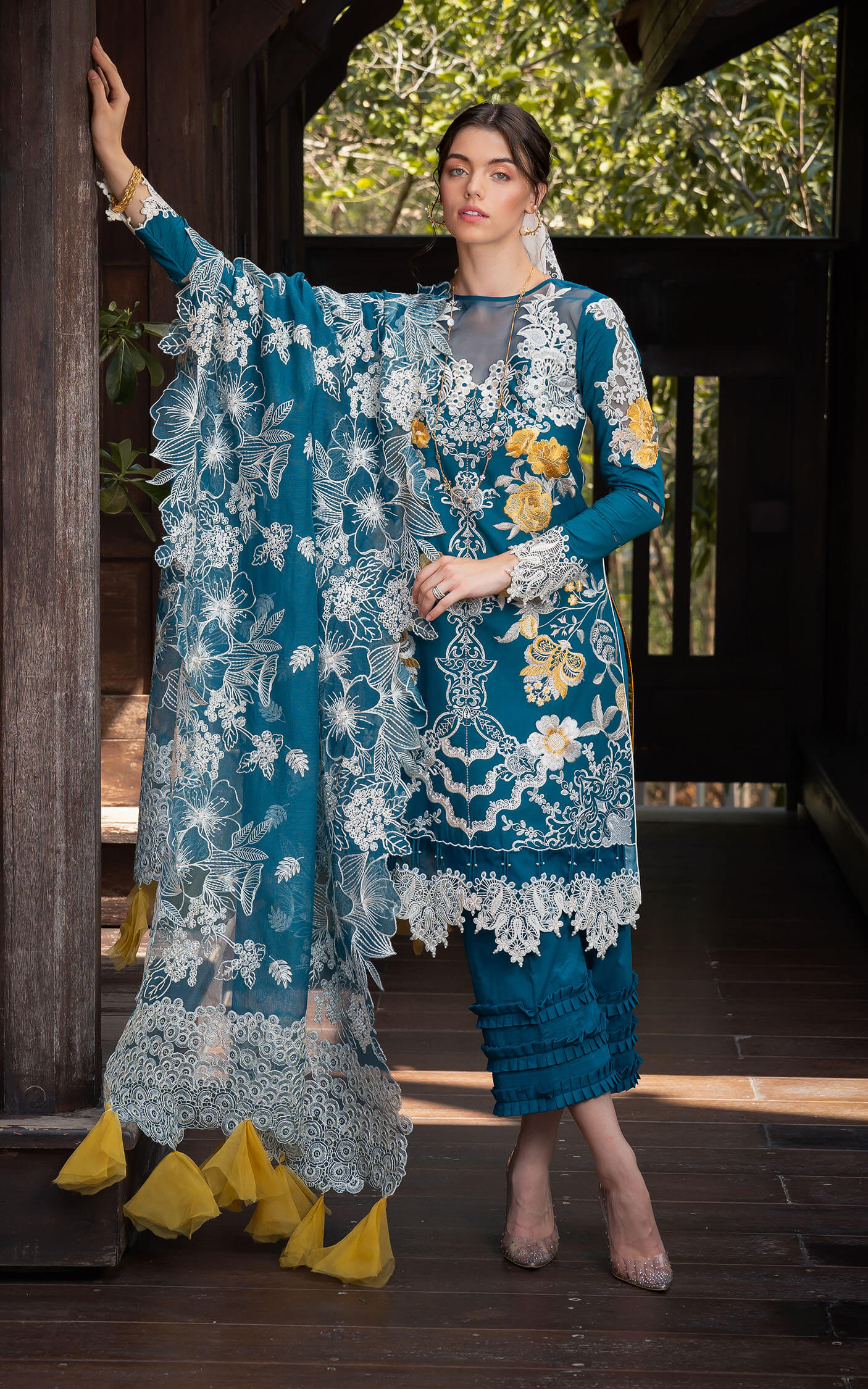 Asifa and Nabeel | Rosemary Ruffles 24 | Flora - by - Libasekhas UK - Registered Vendor of : Asifa and Nabeel - 100% Original Designer Dresss